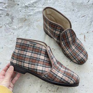 Suomi Reino & Aino Brown Plaid House Shoes Slippers Mens Size 11 Anthropologie